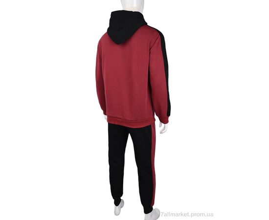 Спортивний костюм чоловічий Весна/осінь 3838-12-3 bordo (5 шт. р.сіткаL-4XL) "Мир" недорого оптом від прямого постачальника, зображення 2