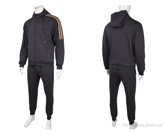 Спортивний костюм чоловічий Весна/осінь 3838-01-2 grey (5 шт. р.сіткаL-4XL) "Мир" недорого оптом від прямого постачальника, зображення 3