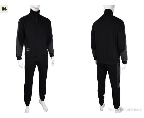 Фотография Спортивный костюм мужской Весна/осень 3838-13-1 black (5 шт. р.сетка L-4XL) "BIG" недорого оптом от прямого поставщика, изображение 3