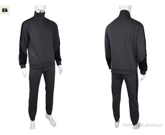 Фотография Спортивный костюм мужской Весна/осень 3838-13-2 grey (5 шт. р.сетка L-4XL) "BIG" недорого оптом от прямого поставщика, изображение 3
