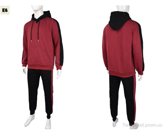 Фотография Спортивный костюм мужской Весна/осень 3838-12-3 bordo (5 шт. р.сетка L-4XL) "BIG" недорого оптом от прямого поставщика, изображение 3