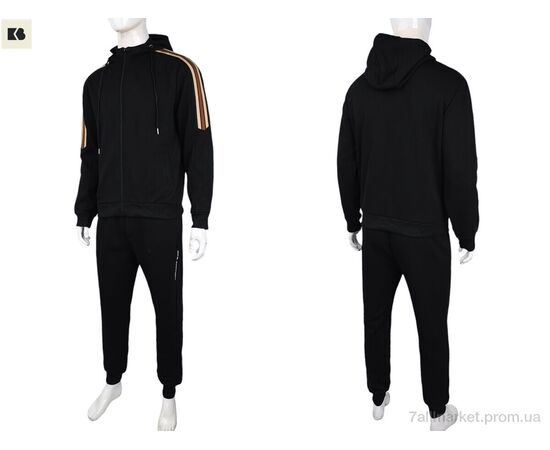 Фотография Спортивный костюм мужской Весна/осень 3838-01-1 black (5 шт. р.сетка L-4XL) "BIG" недорого оптом от прямого поставщика, изображение 3