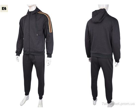 Фотография Спортивный костюм мужской Весна/осень 3838-01-2 grey (5 шт. р.сетка L-4XL) "BIG" недорого оптом от прямого поставщика, изображение 3
