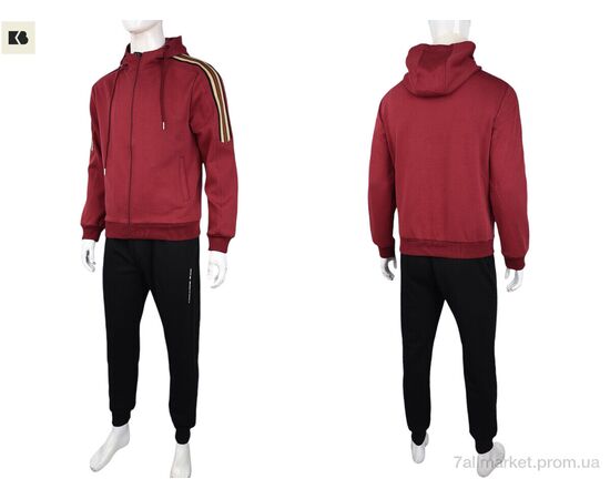 Фотография Спортивный костюм мужской Весна/осень 3838-01-3 bordo (5 шт. р.сетка L-4XL) "BIG" недорого оптом от прямого поставщика, изображение 3