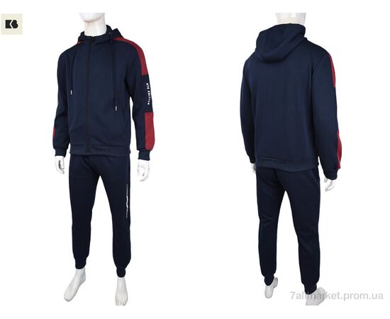 Фотография Спортивный костюм мужской Весна/осень 3838-08-2 navy (5 шт. р.сетка L-4XL) "BIG" недорого оптом от прямого поставщика, изображение 3