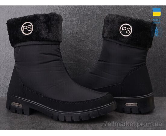 Дутики жіночі утеплені Зима Progress 3404 чорний (6 пар р.37-41) "Paolla" недорого оптом від прямого постачальника, зображення 2