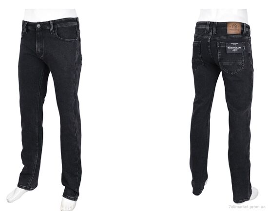Джинси чоловічі Зима FBR9284 фліс (8 шт. р.сітка32-42) "Baron" недорого оптом від прямого постачальника, зображення 3