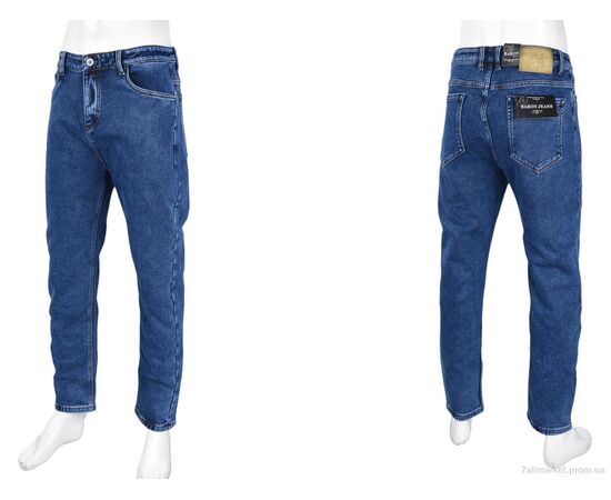 Фотография Джинсы мужские Зима MF721 фліс (8 шт. р.сетка 29-38) "Baron" недорого оптом от прямого поставщика, изображение 3