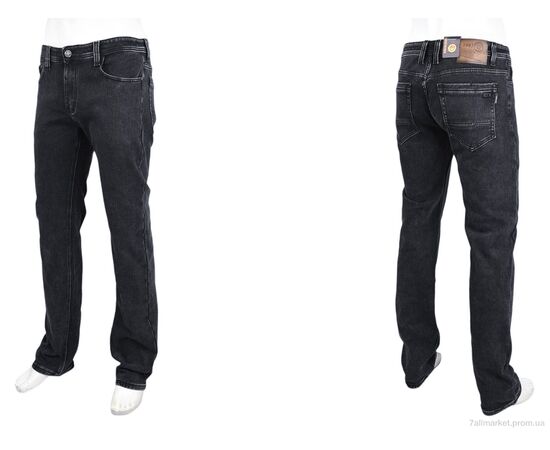 Джинси чоловічі Зима FBR9283 фліс (8 шт. р.сітка32-40) "Baron" недорого оптом від прямого постачальника, зображення 3
