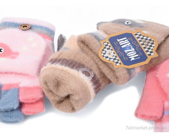 Рукавиці дитячі Зима C309 mix (12 шт. р.сітка5-7) "TUZZI" недорого оптом від прямого постачальника, зображення 2