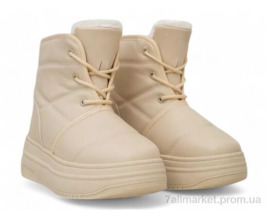 Черевики жіночі стильні Зима 248RAM017 бежевий (8 пар р.36-41) "Massmag" недорого оптом від прямого постачальника, зображення 3