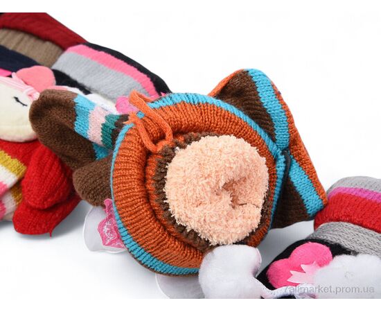 Рукавиці дитячі Зима T32 mix (08057) (12 шт. р.сіткаOne size) "Obuvok" недорого оптом від прямого постачальника, зображення 2