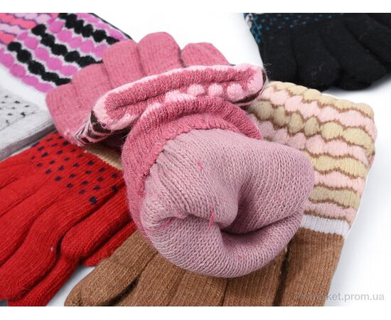 Рукавички жіночі Зима 1301 mix (08055) (12 шт. р.сіткаOne size) "Obuvok" недорого оптом від прямого постачальника, зображення 2