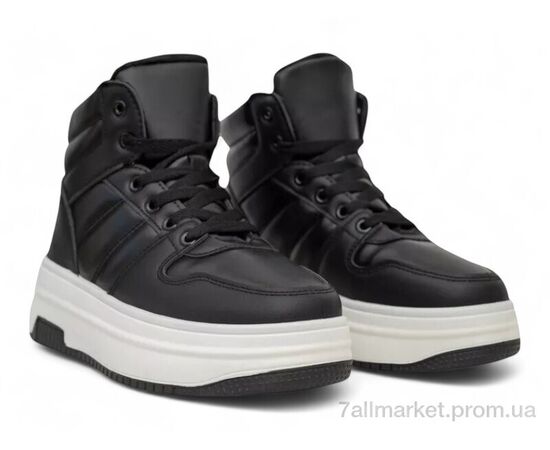 Кросівки жіночі модні Зима 248RAM022 чорно-білий (8 пар р.36-41) "Massmag" недорого оптом від прямого постачальника, зображення 3