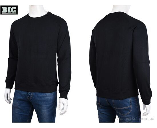 Фотография Кофта мужская Зима 3918-08-1 black (5 шт. р.сетка XL-5XL) "BIG" недорого оптом от прямого поставщика, изображение 3