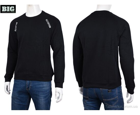 Кофта чоловіча Зима 3918-01-1 black (5 шт. р.сіткаXL-5XL) "BIG" недорого оптом від прямого постачальника, зображення 3