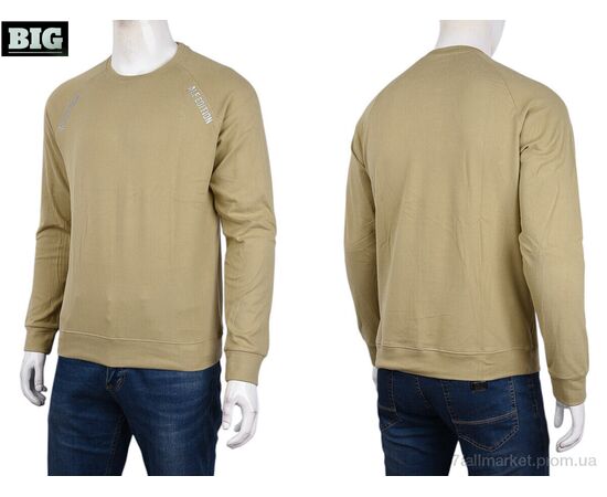 Кофта чоловіча Зима 3918-01-3 beige (5 шт. р.сіткаXL-5XL) "BIG" недорого оптом від прямого постачальника, зображення 3