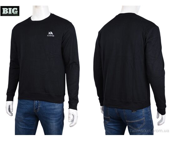 Кофта чоловіча Зима 3918-03-1 black (5 шт. р.сіткаXL-5XL) "BIG" недорого оптом від прямого постачальника, зображення 3