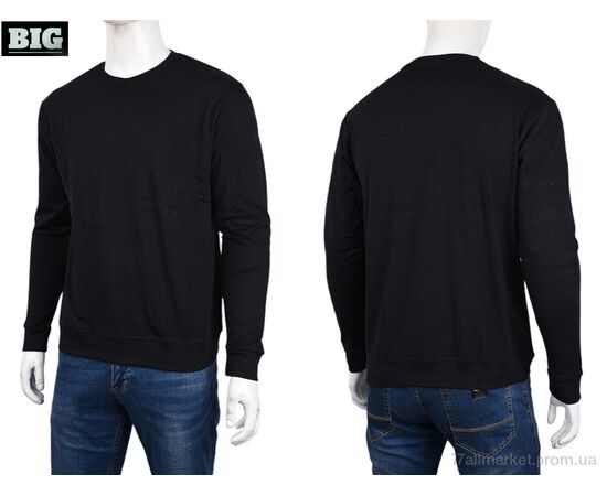 Кофта чоловіча Зима 3918-05-1 black (5 шт. р.сіткаXL-5XL) "BIG" недорого оптом від прямого постачальника, зображення 3