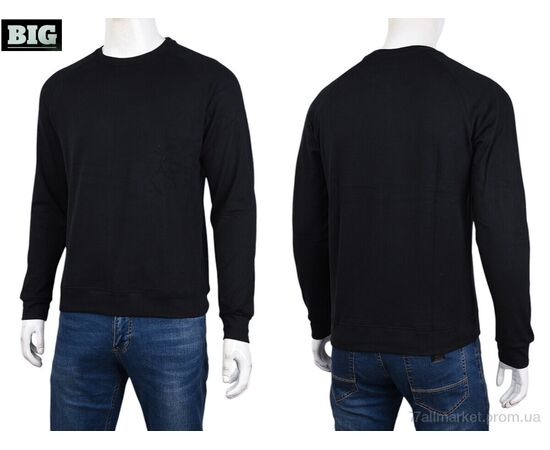 Фотография Кофта мужская Зима 3918-07-1 black (5 шт. р.сетка XL-5XL) "BIG" недорого оптом от прямого поставщика, изображение 3