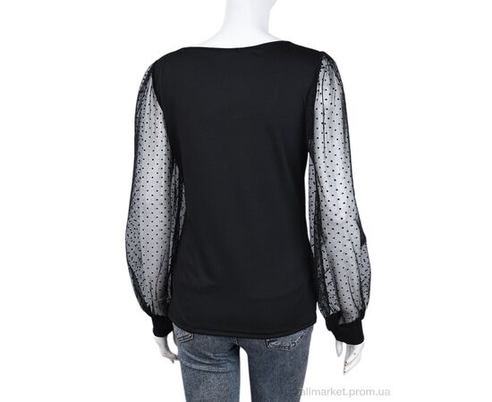 Жіноча блузка Весна/осінь 231 black (4 шт. р.сітка48/50-58/60) "Adam&Eva" недорого оптом від прямого постачальника, зображення 2 Жіноча блузка Весна/осінь 231 black (4 шт. р.сітка48/50-58/60) "Adam&Eva" недорого оптом від прямого постачальника, зображення 2