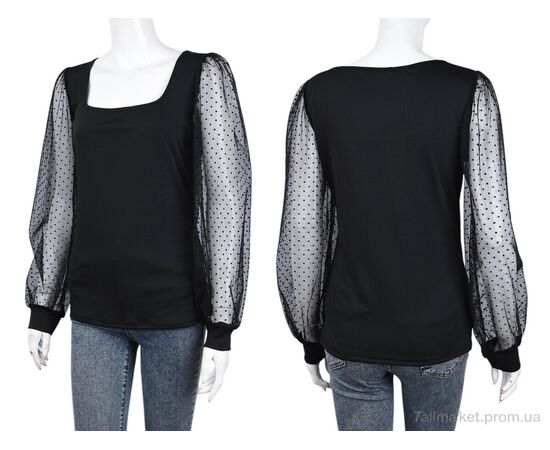 Жіноча блузка Весна/осінь 231 black (4 шт. р.сітка48/50-58/60) "Adam&Eva" недорого оптом від прямого постачальника, зображення 3 Жіноча блузка Весна/осінь 231 black (4 шт. р.сітка48/50-58/60) "Adam&Eva" недорого оптом від прямого постачальника, зображення 3