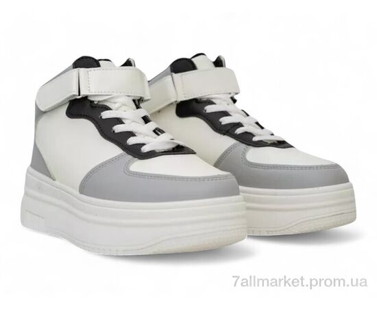 Кросівки жіночі модні Зима 248RAM02 біло-сірий (8 пар р.36-41) "Massmag" недорого оптом від прямого постачальника, зображення 3