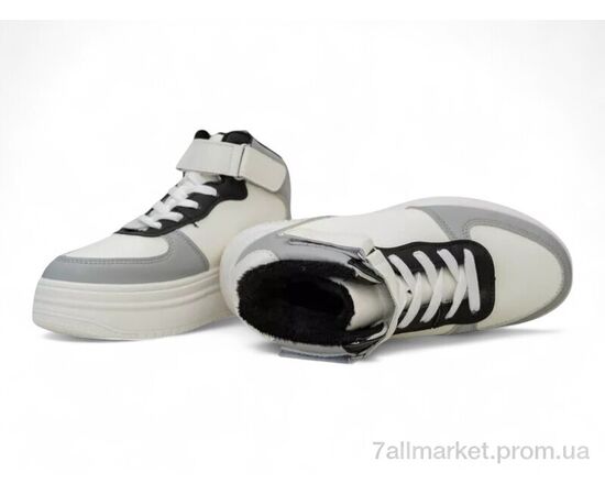 Кросівки жіночі модні Зима 248RAM02 біло-сірий (8 пар р.36-41) "Massmag" недорого оптом від прямого постачальника, зображення 4