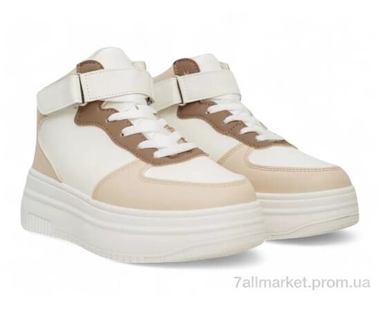 Кросівки жіночі модні Зима 248RAM02 бежево-коричневий (8 пар р.36-41) "Massmag" недорого оптом від прямого постачальника, зображення 3