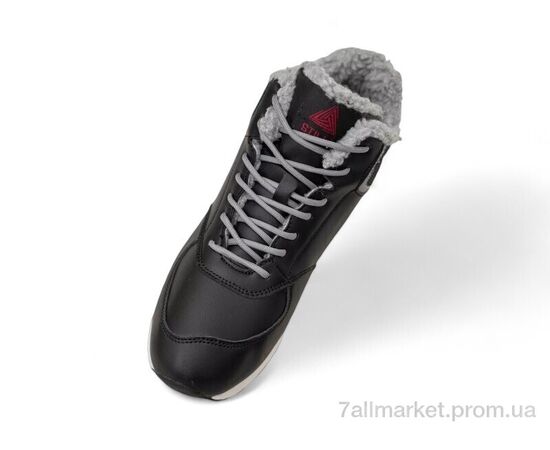 Фотография Кроссовки мужские модные зима 248RCX700 чорно-червоний (8 пар р.41-45) "Massmag" недорого оптом от прямого поставщика, изображение 2