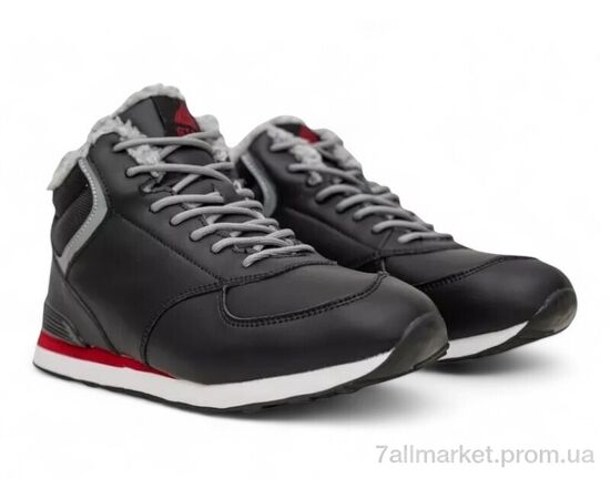 Фотография Кроссовки мужские модные зима 248RCX700 чорно-червоний (8 пар р.41-45) "Massmag" недорого оптом от прямого поставщика, изображение 3