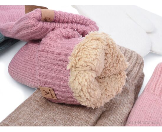 Фотография Варежки для женщин Зима 1217 mix (12 шт. р.сетка One size) "TUZZI" недорого оптом от прямого поставщика, изображение 2