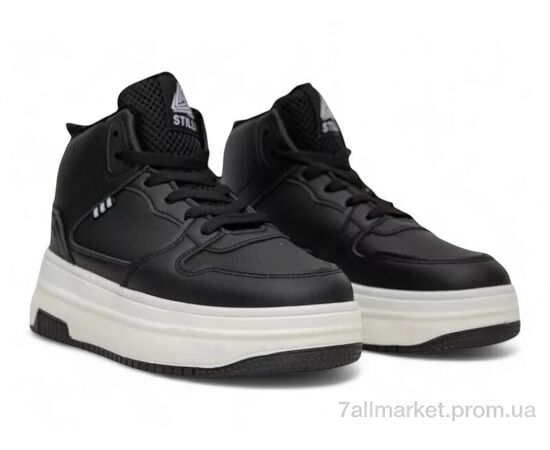 Фотография Кроссовки женские модные зима 248RAM09 чорно-білий (8 пар р.36-41) "Massmag" недорого оптом от прямого поставщика, изображение 3