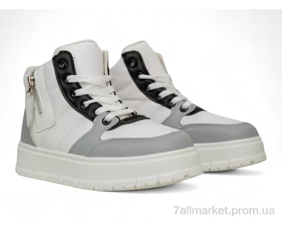 Кросівки жіночі модні Зима 248RMB06 біло-чорний (8 пар р.36-41) "Massmag" недорого оптом від прямого постачальника, зображення 3