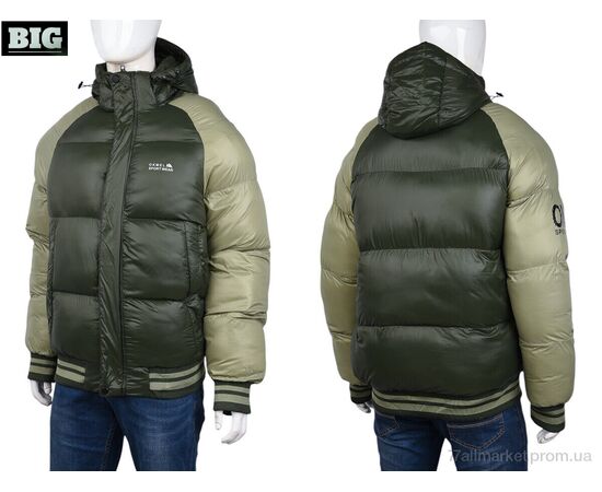 Куртка чоловіча Зима 3937-23128-2 green (5 шт. р.сітка48-56) "BIG" недорого оптом від прямого постачальника, зображення 3