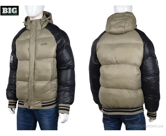 Куртка чоловіча Зима 3937-23128-5 khaki (5 шт. р.сітка48-56) "BIG" недорого оптом від прямого постачальника, зображення 3