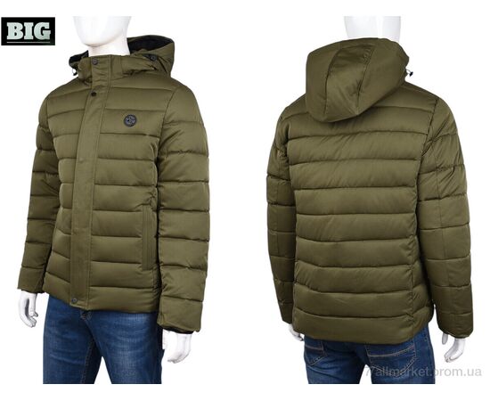 Куртка чоловіча Зима 3937-872-3 green (5 шт. р.сітка48-56) "BIG" недорого оптом від прямого постачальника, зображення 3