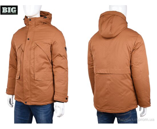 Куртка чоловіча Зима 3937-881-3 brown (5 шт. р.сітка48-56) "BIG" недорого оптом від прямого постачальника, зображення 3