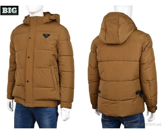 Куртка чоловіча Зима 3937-8997-2 brown (5 шт. р.сітка48-56) "BIG" недорого оптом від прямого постачальника, зображення 3