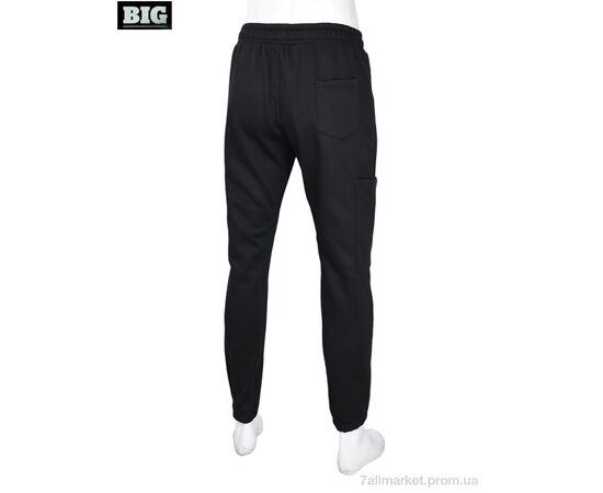 Спортивні штани чоловічі Зима 3943-A46 black (5 шт. р.сіткаM-3XL) "BIG" недорого оптом від прямого постачальника, зображення 2