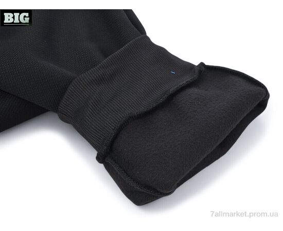 Спортивні штани чоловічі Зима 3943-A35 black (5 шт. р.сіткаM-3XL) "BIG" недорого оптом від прямого постачальника, зображення 3