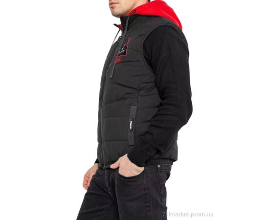 Мужская жилетка Весна/осень 99002 чорно-червоний (5 шт. р.сетка M-3XL) "Massmag" недорого оптом от прямого поставщика, изображение 2 Фотография Мужская жилетка Весна/осень 99002 чорно-червоний (5 шт. р.сетка M-3XL) "Massmag" недорого оптом от прямого поставщика, изображение 2