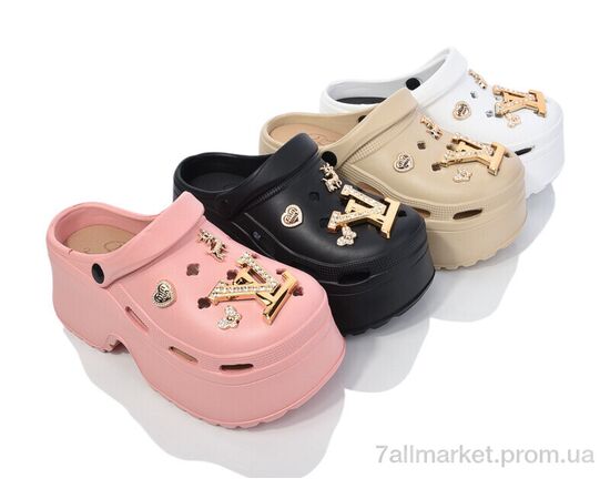 Крокси жіночі літні Літо D837 mix (12 пар р.36-41) "Deshman" недорого оптом від прямого постачальника, зображення 2