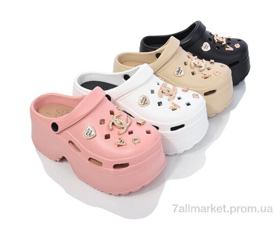 Фотография Кроксы женские летние Лето D838 mix (12 пар р.36-41) "Deshman" недорого оптом от прямого поставщика, изображение 2