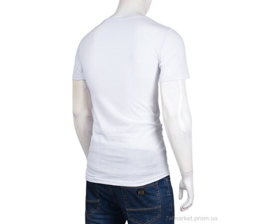 Футболка мужская Лето N006-4 white (5 шт. р.сетка M-3XL) "Banko" недорого оптом от прямого поставщика, изображение 2 Фотография Футболка мужская Лето N006-4 white (5 шт. р.сетка M-3XL) "Banko" недорого оптом от прямого поставщика, изображение 2