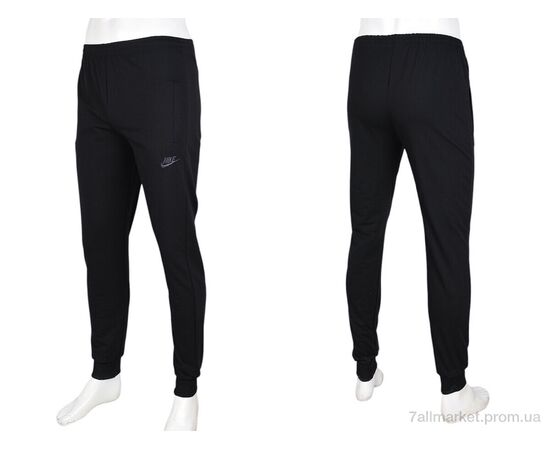 Фотография Спортивные брюки мужские Весна/осень N007-1 black (5 шт. р.сетка 46-54) "Banko" недорого оптом от прямого поставщика, изображение 4