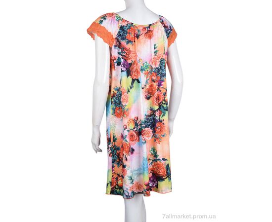 Ночная рубашка Лето N010-1 orange (5 шт. р.сетка XL-5XL) "Banko" недорого оптом от прямого поставщика, изображение 2 Фотография Ночная рубашка Лето N010-1 orange (5 шт. р.сетка XL-5XL) "Banko" недорого оптом от прямого поставщика, изображение 2