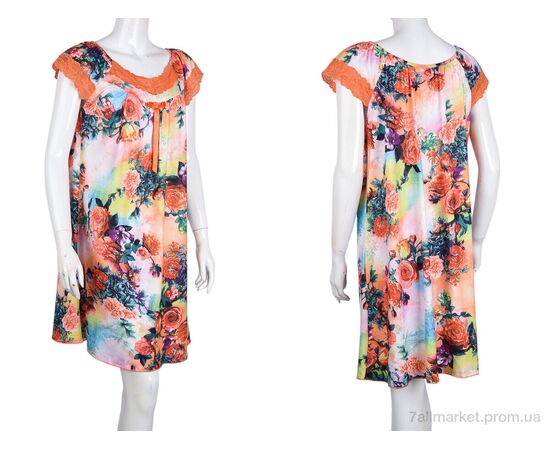 Ночная рубашка Лето N010-1 orange (5 шт. р.сетка XL-5XL) "Banko" недорого оптом от прямого поставщика, изображение 3 Фотография Ночная рубашка Лето N010-1 orange (5 шт. р.сетка XL-5XL) "Banko" недорого оптом от прямого поставщика, изображение 3