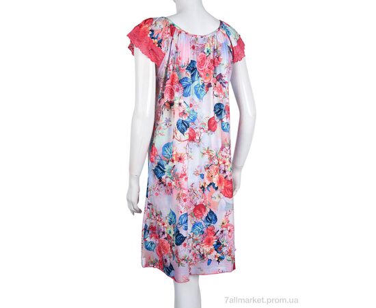 Нічна сорочка Літо N010-2 pink (5 шт. р.сіткаXL-5XL) "Banko" недорого оптом від прямого постачальника, зображення 2