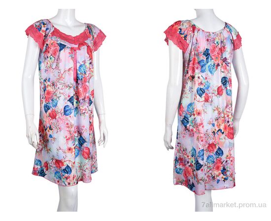 Нічна сорочка Літо N010-2 pink (5 шт. р.сіткаXL-5XL) "Banko" недорого оптом від прямого постачальника, зображення 3